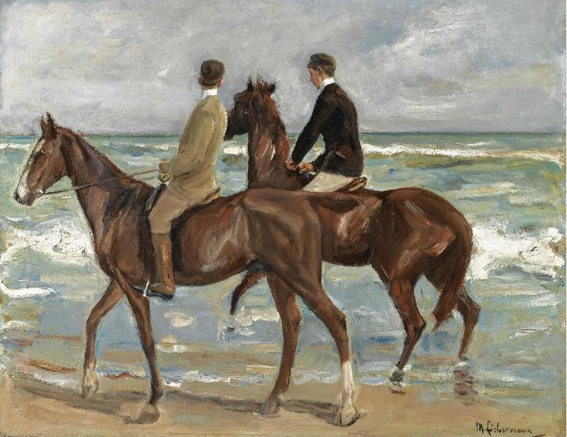 Max Liebermann Zwei Reiter am Strand oil painting image